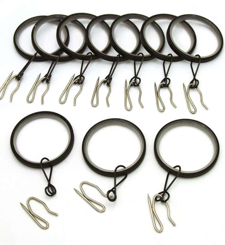 Zolun-Hook Black : Curtain Pole Kits Curtain Ring