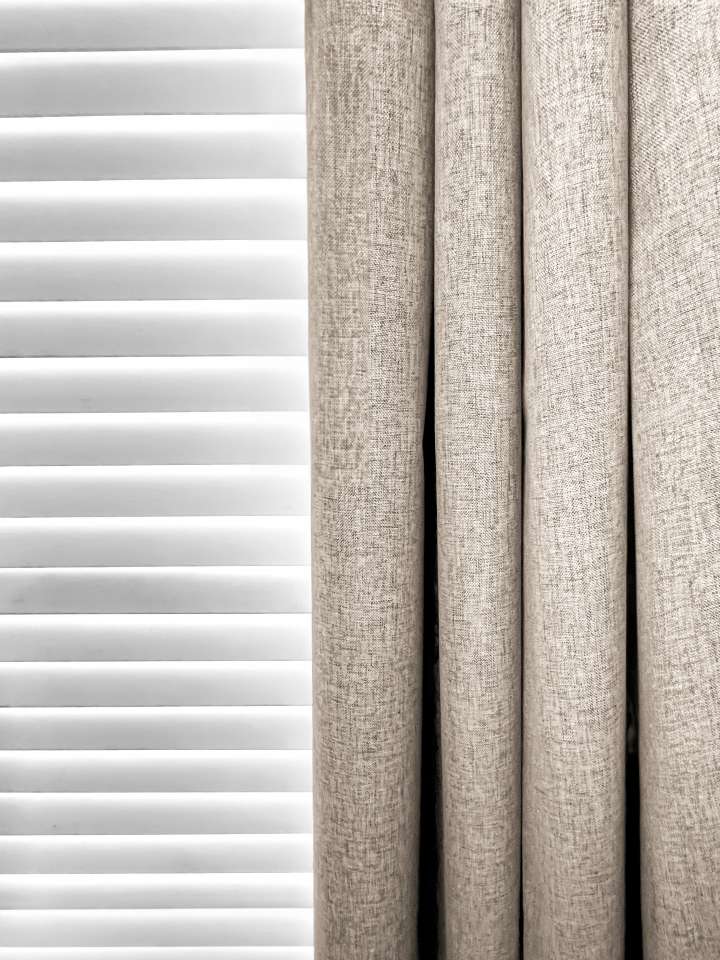 Mannada Korean Style Curtains　100% Blackout MND1006064 100%Blackout Luster - Latte Motorized Blinds／Smart Blinds & Shades Child Safety／Cordless Blinds & Shades Blackout Blinds & Shades