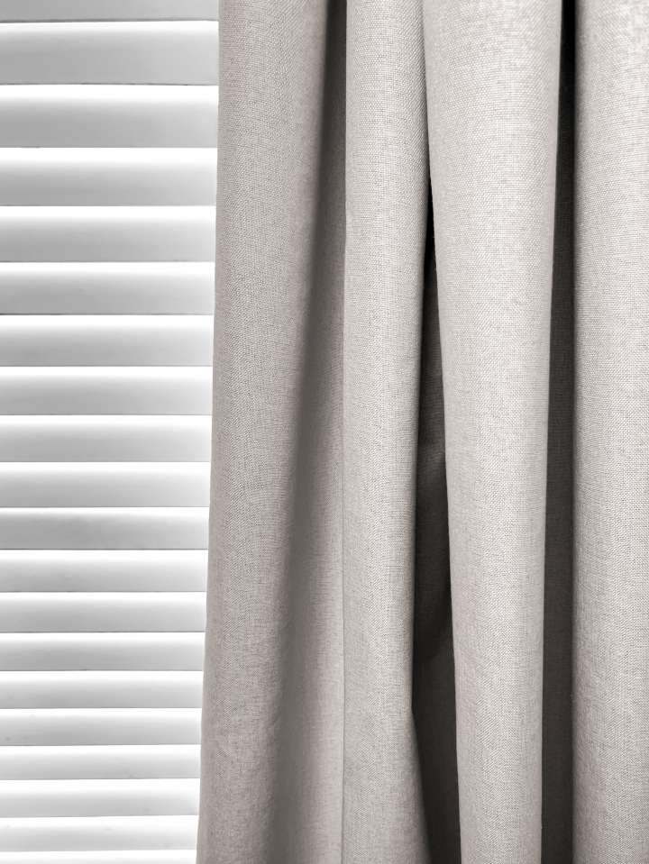 Mannada Korean Style Curtains　100% Blackout MND1006093 100%Blackout Mist - Beige Motorized Blinds／Smart Blinds & Shades Child Safety／Cordless Blinds & Shades Blackout Blinds & Shades