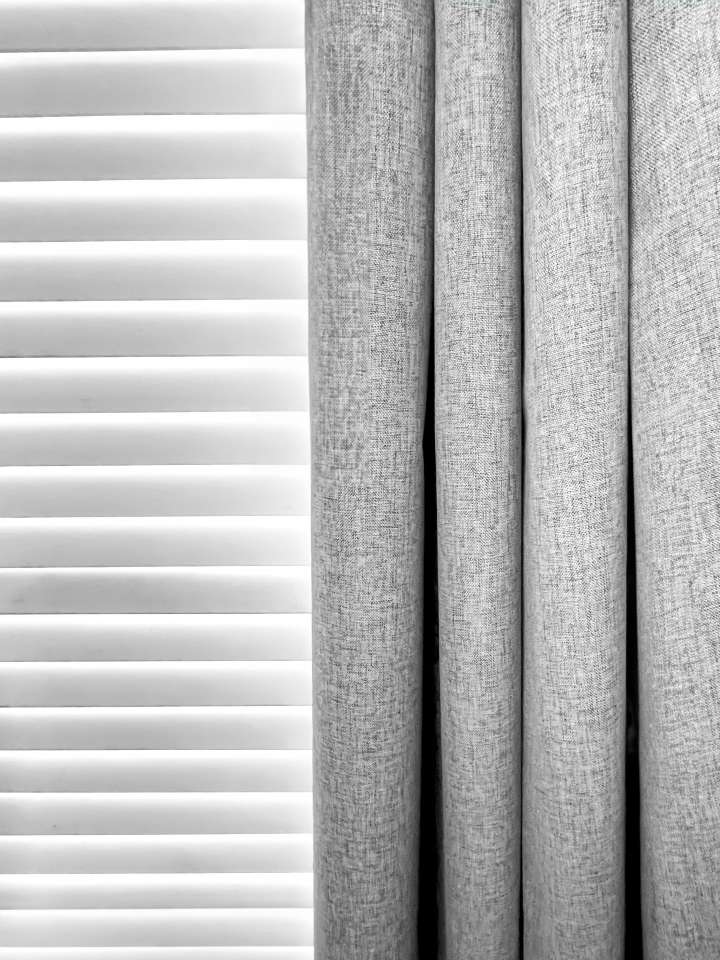 Mannada Korean Style Curtains　100% Blackout MND1006099 100%Blackout Mist - Khaki Motorized Blinds／Smart Blinds & Shades Child Safety／Cordless Blinds & Shades Blackout Blinds & Shades