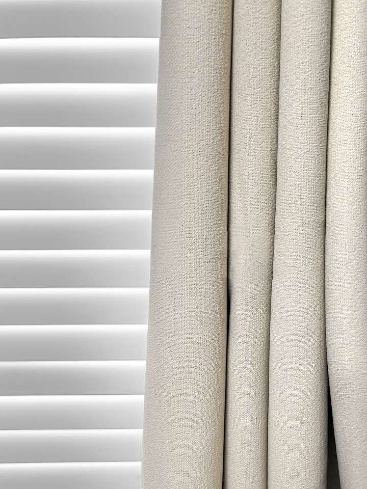 Mannada Korean Style Curtains　Blackout MND2002003 Blackout Dotted - Khaki Motorized Blinds／Smart Blinds & Shades Child Safety／Cordless Blinds & Shades Blackout Blinds & Shades