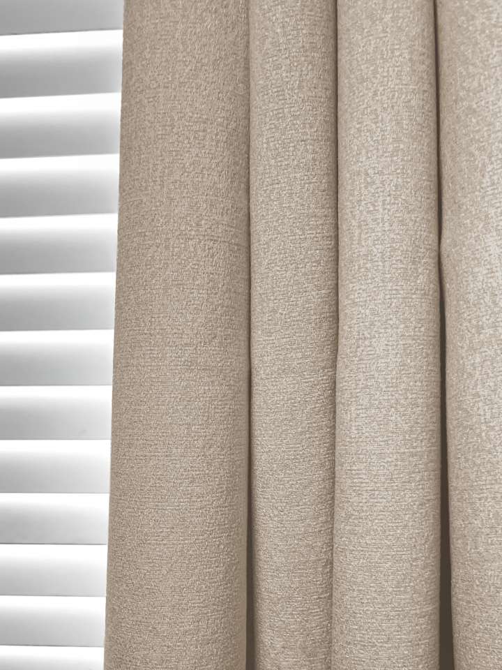 Mannada Korean Style Curtains　Blackout MND3060003 Blackout Cut Pile - Khaki Motorized Blinds／Smart Blinds & Shades Child Safety／Cordless Blinds & Shades Blackout Blinds & Shades