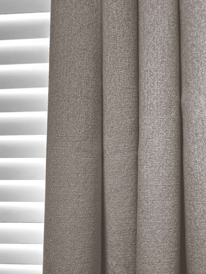 Mannada Korean Style Curtains　Blackout MND3060007 Blackout Cut Pile - Stone Motorized Blinds／Smart Blinds & Shades Child Safety／Cordless Blinds & Shades Blackout Blinds & Shades