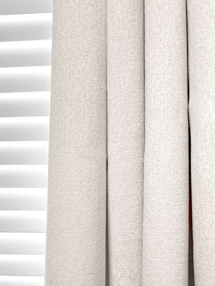 Mannada Korean Style Curtains　Blackout MND3060015 Blackout Cut Pile - Cream Motorized Blinds／Smart Blinds & Shades Child Safety／Cordless Blinds & Shades Blackout Blinds & Shades