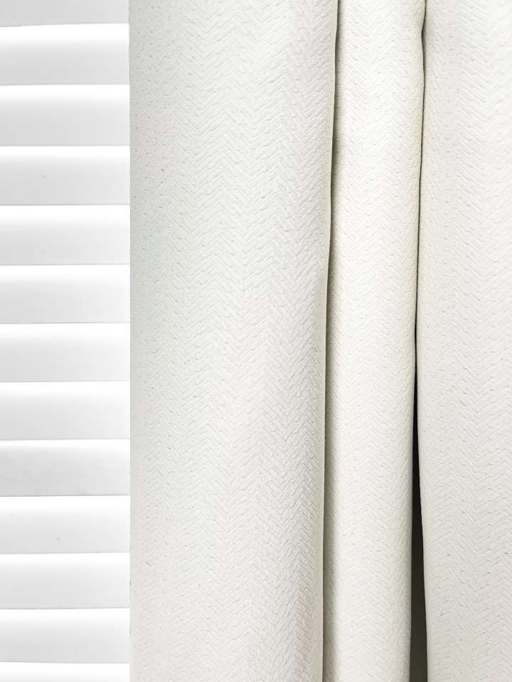 Mannada Korean Style Curtains　Blackout MND30HH001 Blackout Zigzag - Cream Motorized Blinds／Smart Blinds & Shades Child Safety／Cordless Blinds & Shades Blackout Blinds & Shades