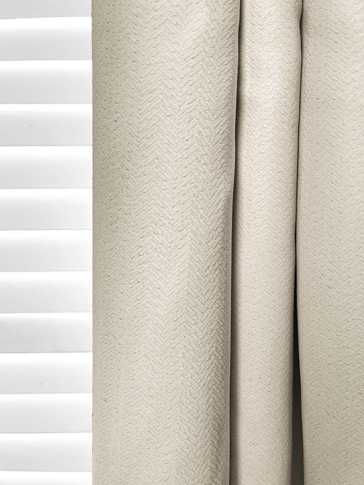 Mannada Korean Style Curtains　Blackout MND30HH002 Blackout Zigzag - Beige Motorized Blinds／Smart Blinds & Shades Child Safety／Cordless Blinds & Shades Blackout Blinds & Shades