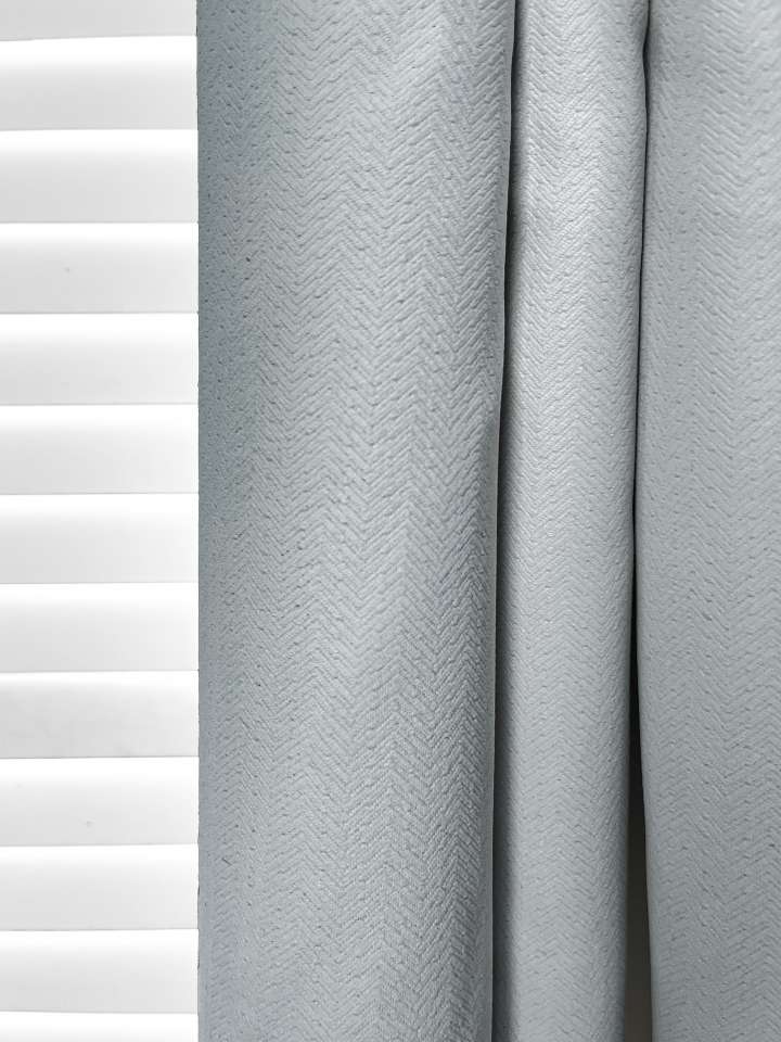 Mannada Korean Style Curtains　Blackout MND30HH009 Blackout Zigzag - Stone Motorized Blinds／Smart Blinds & Shades Child Safety／Cordless Blinds & Shades Blackout Blinds & Shades