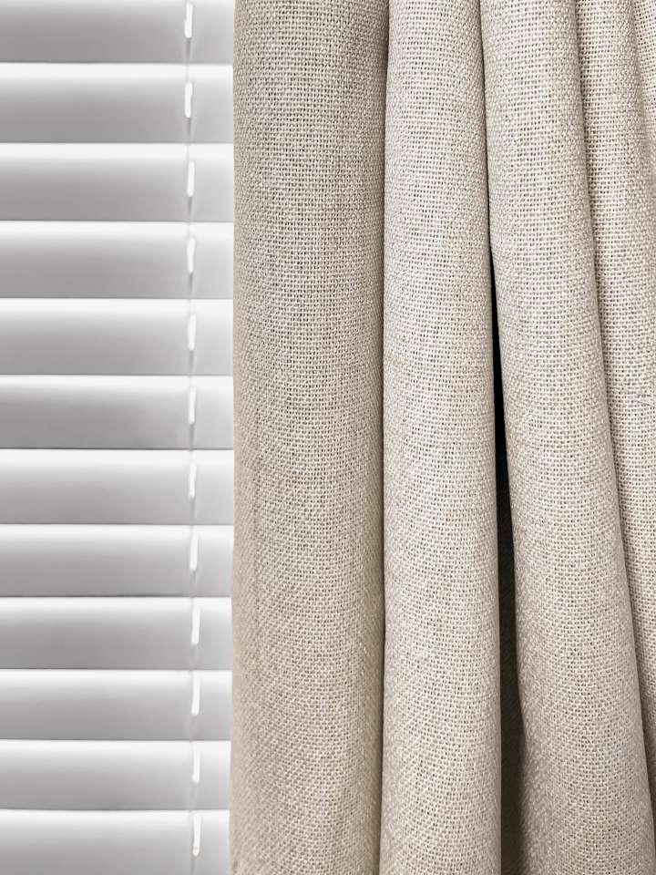 Mannada Korean Style Curtains　Blackout MND30LC005 Blackout Linen - Beige Motorized Blinds／Smart Blinds & Shades Child Safety／Cordless Blinds & Shades Blackout Blinds & Shades