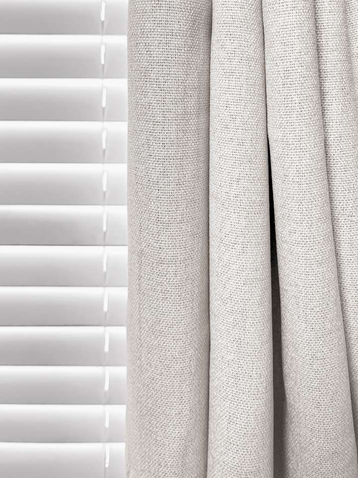 Mannada Korean Style Curtains　Blackout MND30LC015 Blackout Linen - Cream Motorized Blinds／Smart Blinds & Shades Child Safety／Cordless Blinds & Shades Blackout Blinds & Shades