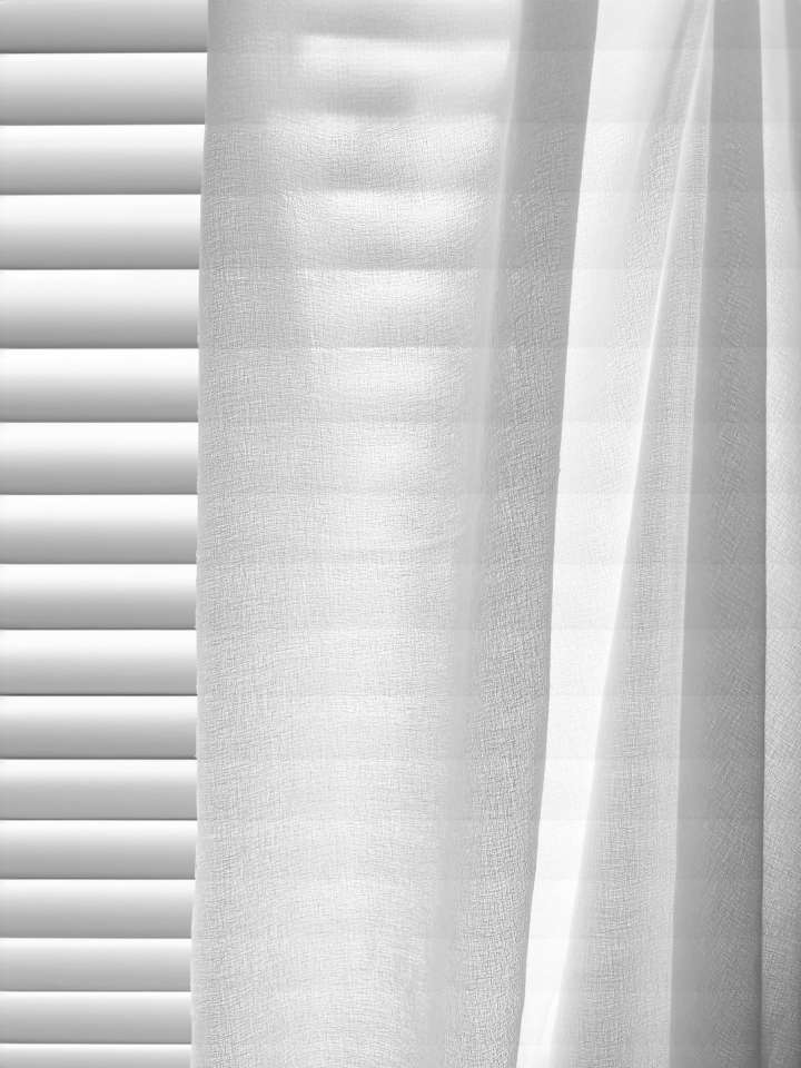 Mannada Korean Style Curtains　Sheer MND4008806 Gauze Sheer - White Motorized Blinds／Smart Blinds & Shades Child Safety／Cordless Blinds & Shades Light Filtering Blinds & Shades Semi-Transparent Blinds & Shades