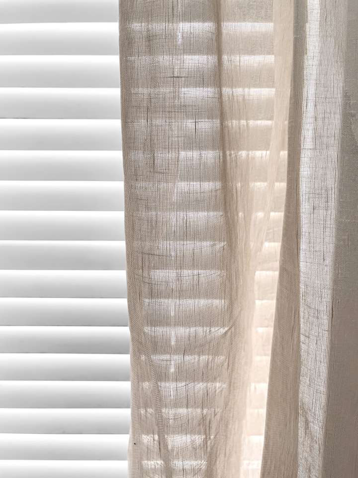 Mannada Korean Style Curtains　Sheer MND40LC003 Linen Sheer - Khaki Motorized Blinds／Smart Blinds & Shades Child Safety／Cordless Blinds & Shades Light Filtering Blinds & Shades Semi-Transparent Blinds & Shades