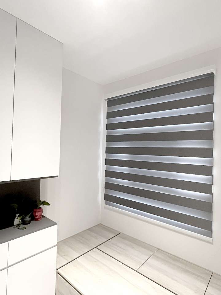 Yoka Double Roller Blinds　Blackout DDC1737 Aden Grey Customized／Personalized Blinds & Shades Blackout Blinds & Shades Light-Regulating Blinds & Shades Motorized Blinds／Smart Blinds & Shades