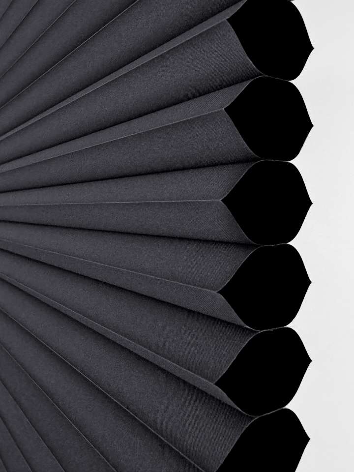 Celaro Honeycomb Shades　Blackout B38HE-340 Stofo Dark Grey Motorized Blinds／Smart Blinds & Shades Blackout Blinds & Shades Heat Insulation Blinds & Shades